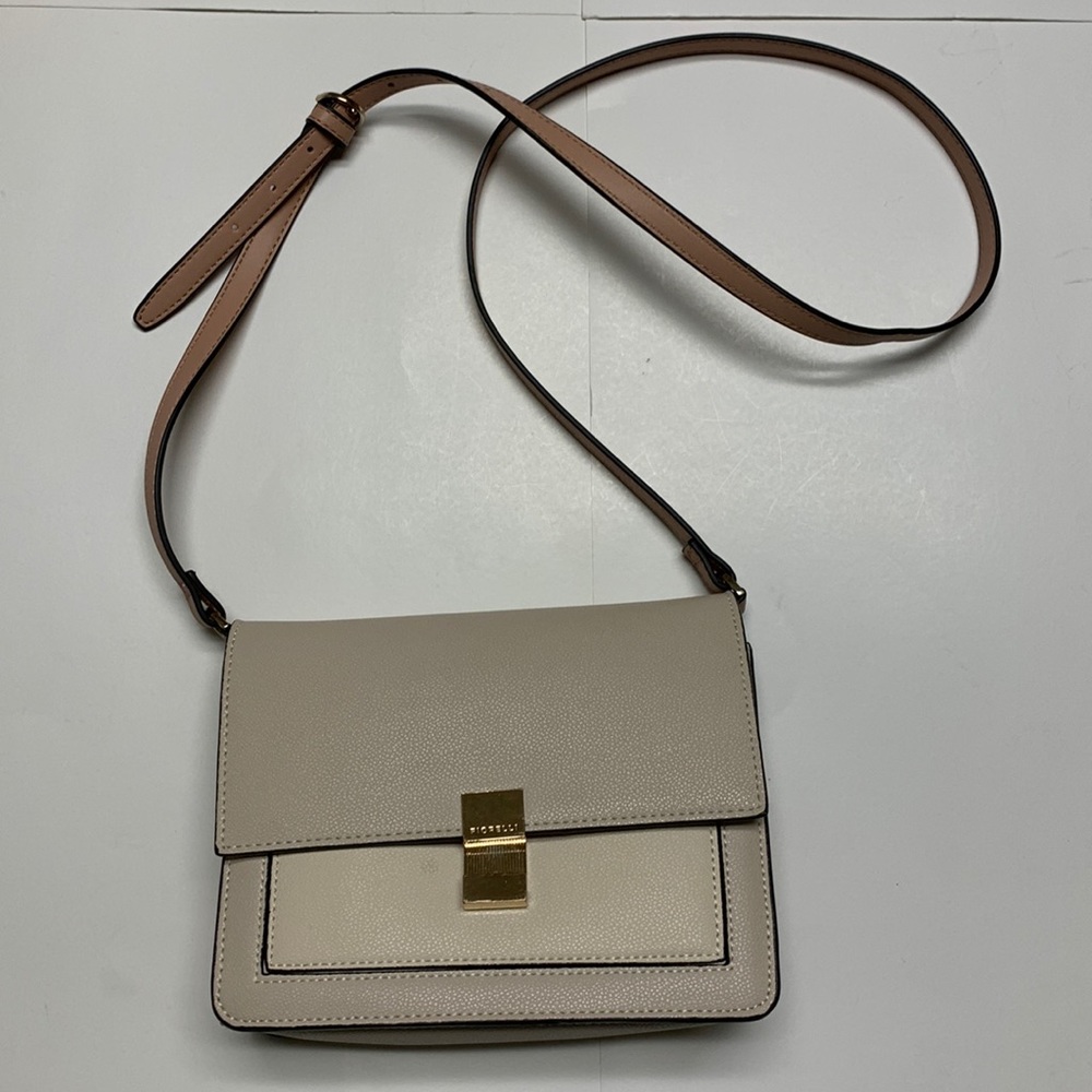 Cream and Light Pink Fiorelli Crossbody Purse
